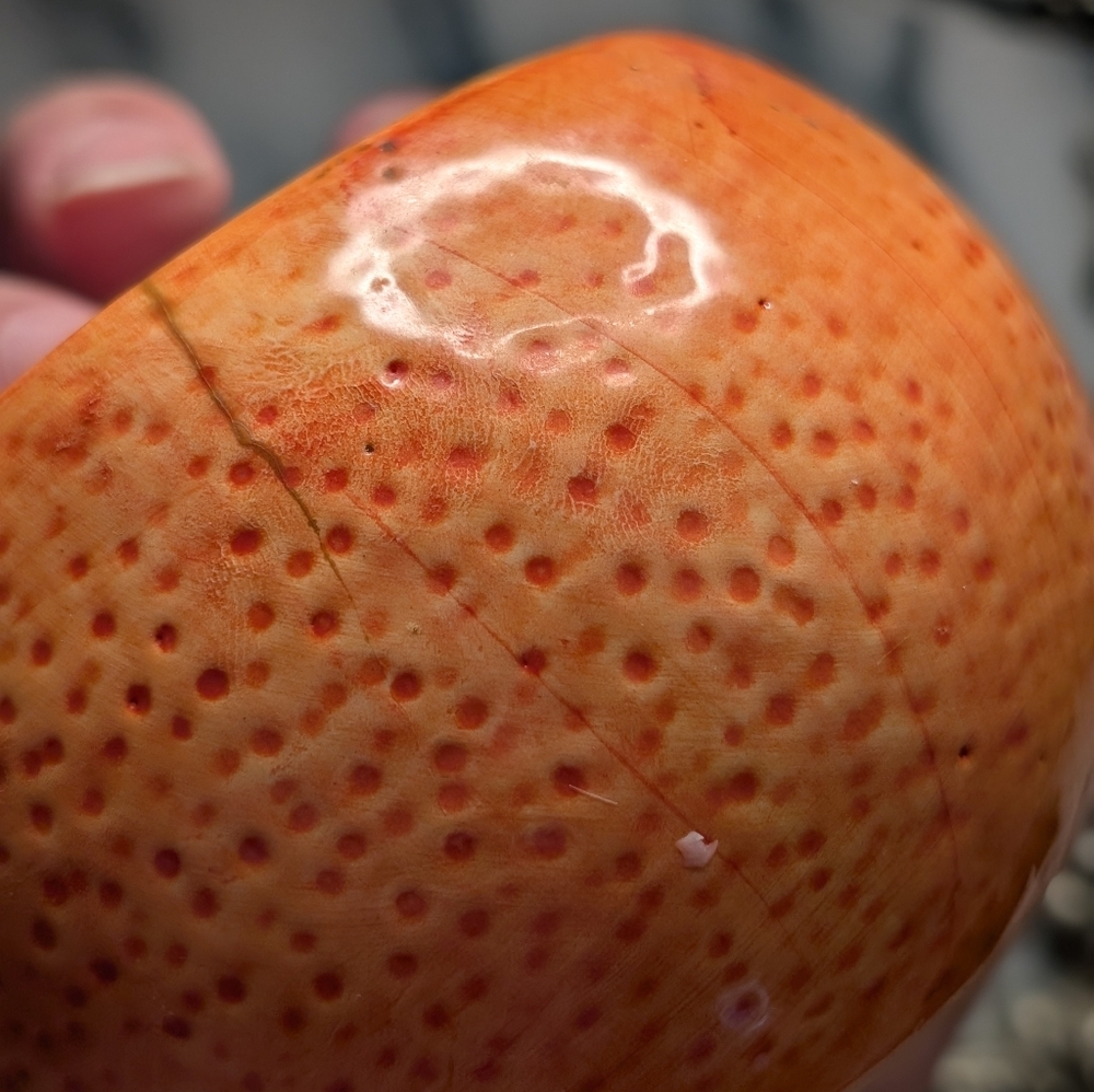 Vintage Orange Ceramic Fruit Container - Picture 5 of 6